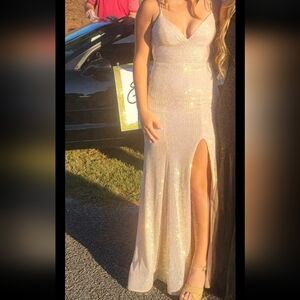 Elegant Gold Evening Gown